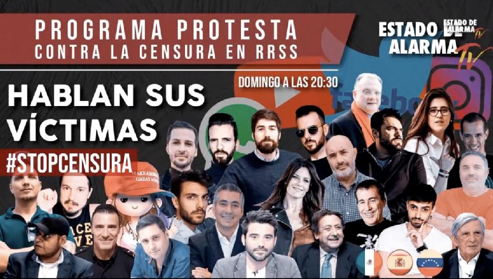 Estado De Alarma Tv PROGRAMA PROTESTA CONTRA LA CENSURA EN RRSS